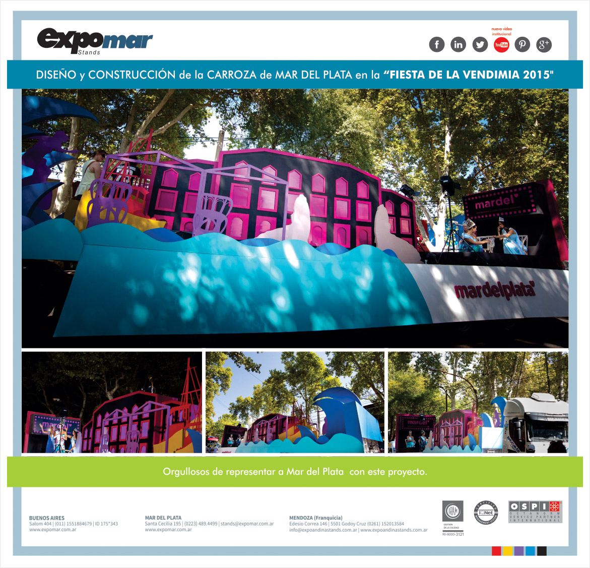 CARROZA MAR DEL PLATA – VENDIMIA 2015 – MENDOZA